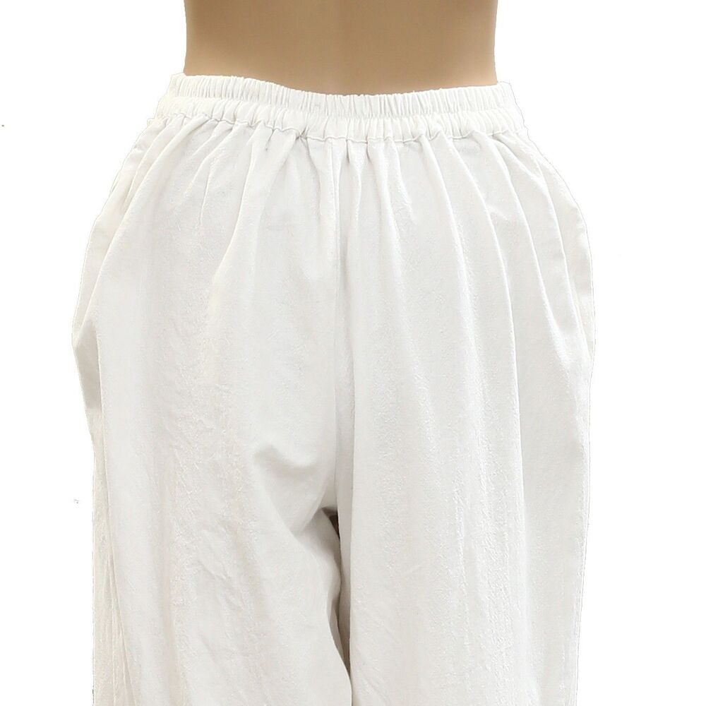 Free People White Wide Leg Draped Pants - Picture 6 of 6